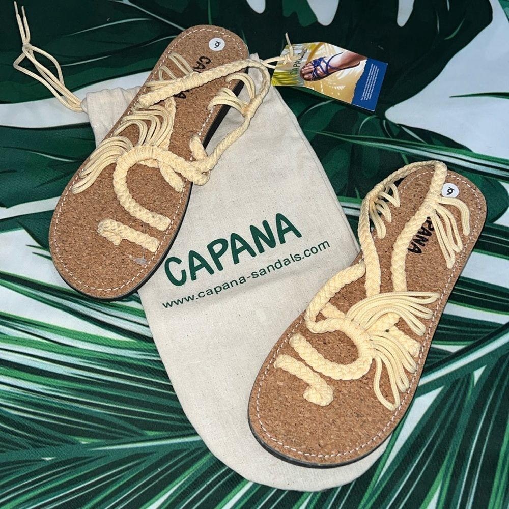 * Capana cream wave sandals brand new